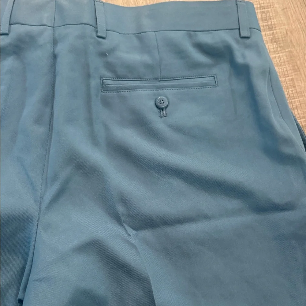 Louis Raphael Blue Flat Front Chino Shorts